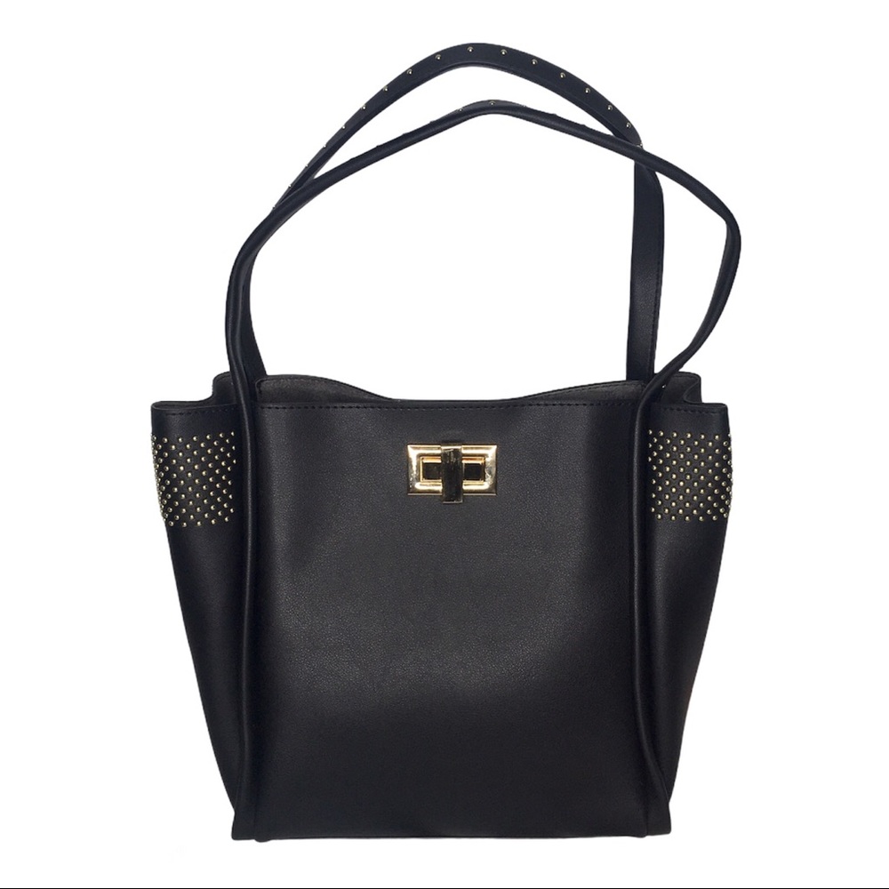New Folli Follie Black Leather Shoulder Bag & Crossbody Bag - Picture 2 of 12